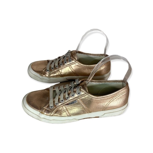 Superga Cotmetu Metallic Rose Gold Sneakers - Picture 5 of 10